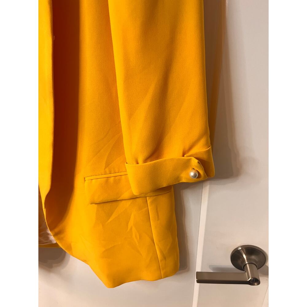 Zara Basic Yellow Oversized Open Front Career Wea… - image 8